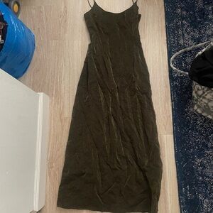 Elegant Olive Green Maxi Dress